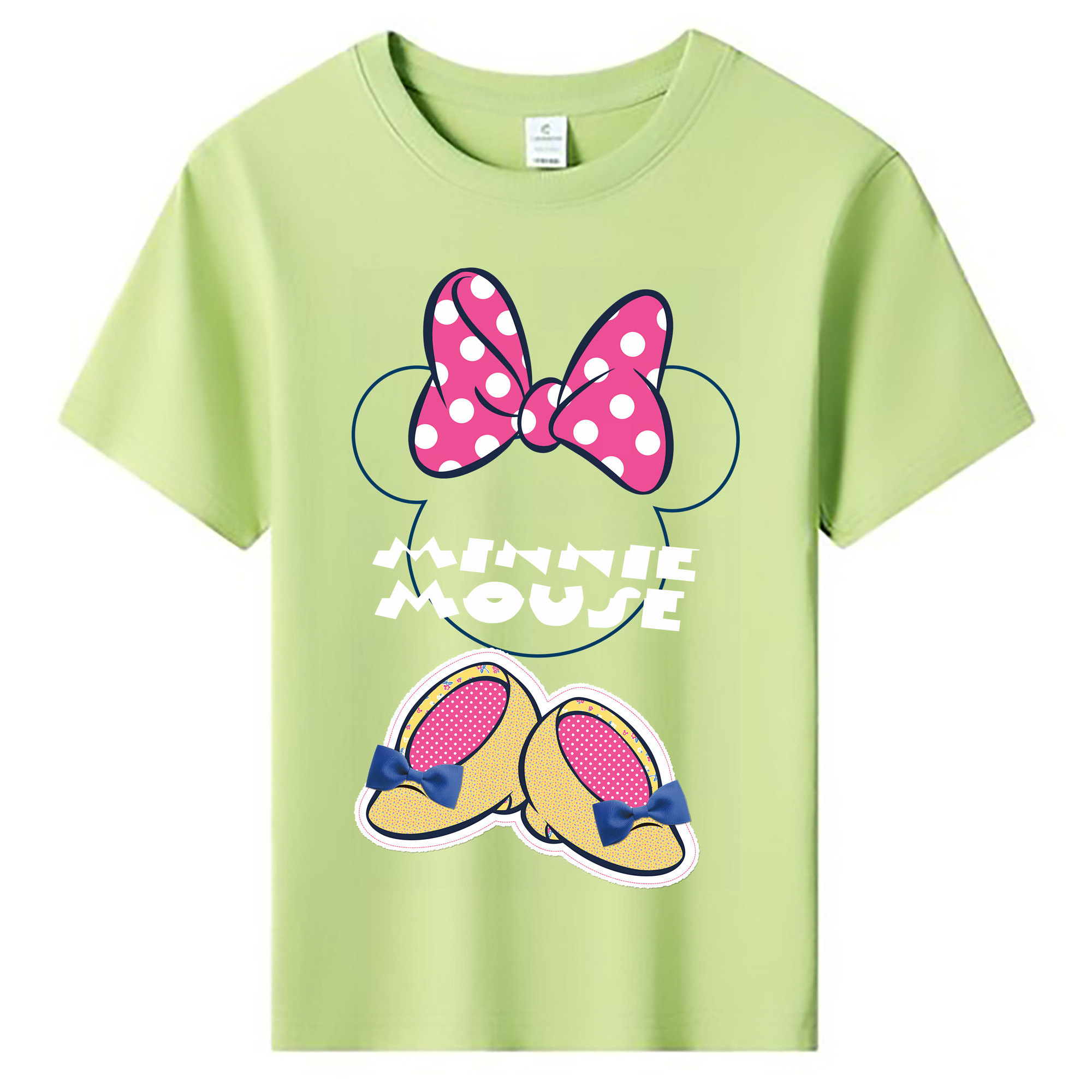 （画像用） ミッキーマウス Mickey Mouse 綿100％キッズTシャツ（フロントプリント）